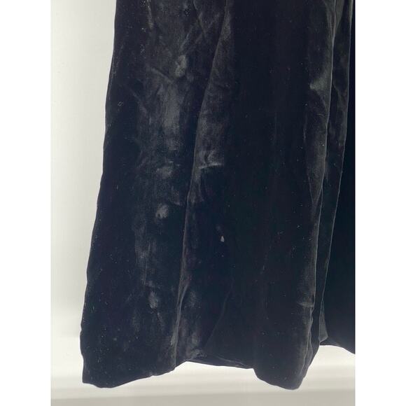 VALENTINO BOUTIQUE Women's Vintage Rare Black Velvet Offset Button-Down Gown SZ6 - Picture 8 of 12